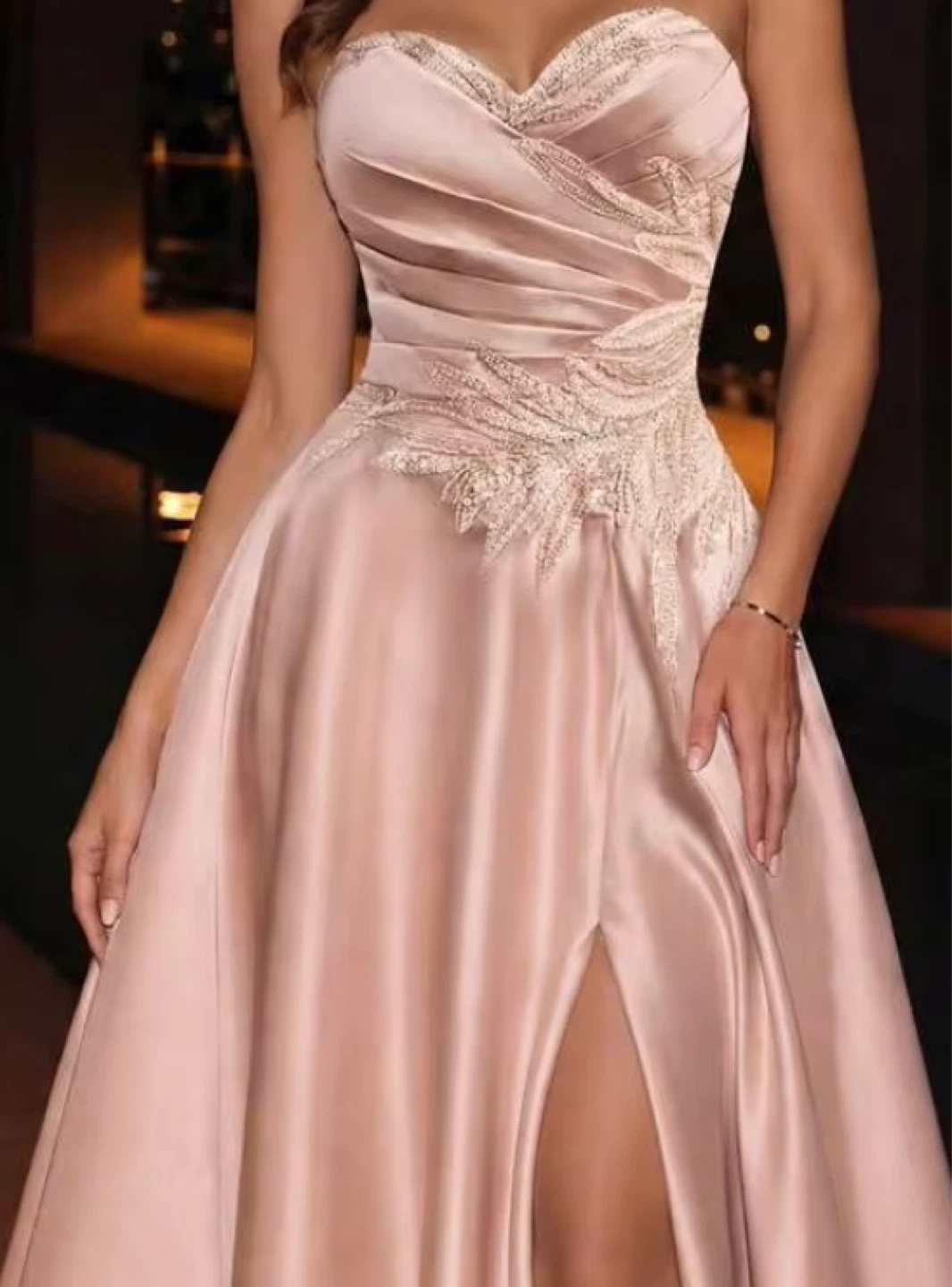 🏈VIPGIRL Pink Evening Gown, Size US 12/14