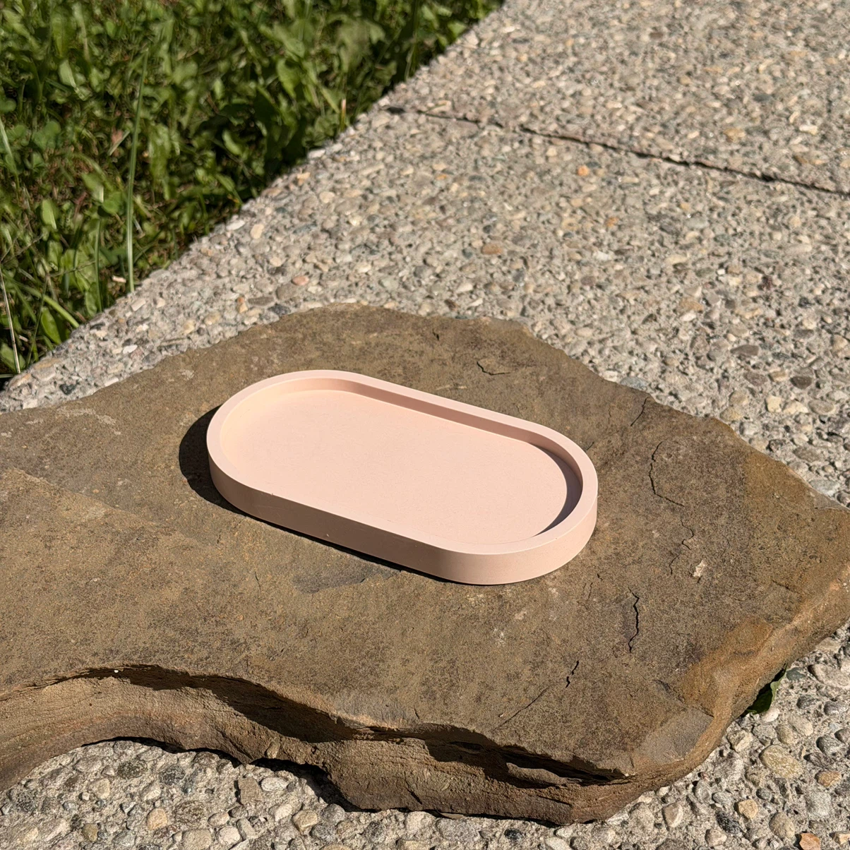 Light Pink Decorative Oval Tray 🏈
