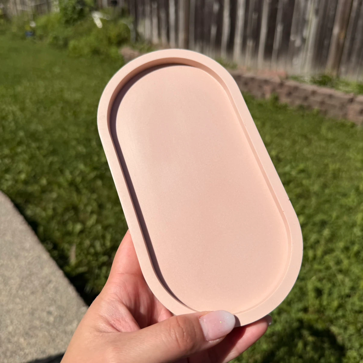 Light Pink Decorative Oval Tray 🏈 - photo 2