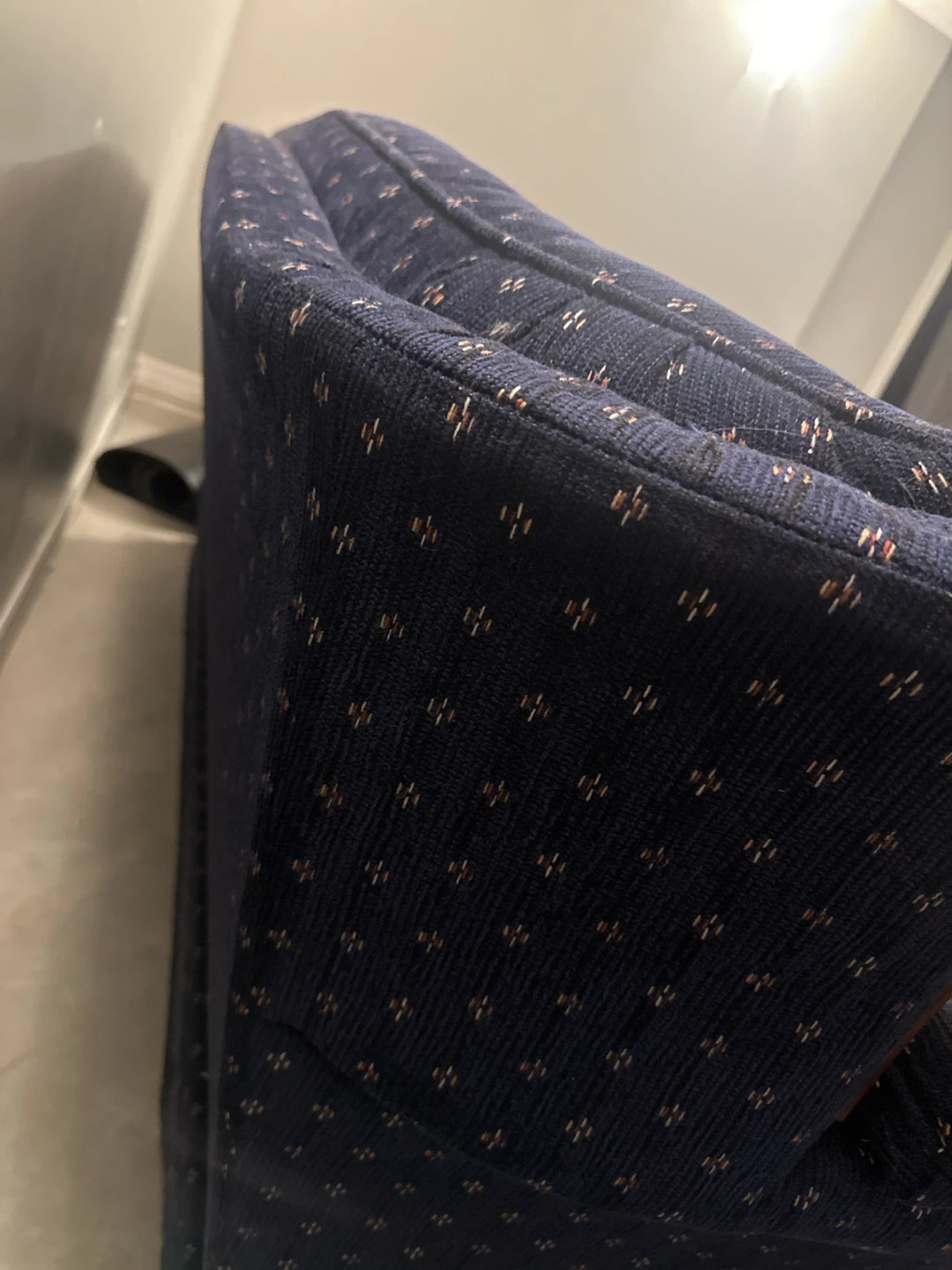Navy Blue Patterned Sofa - photo 4