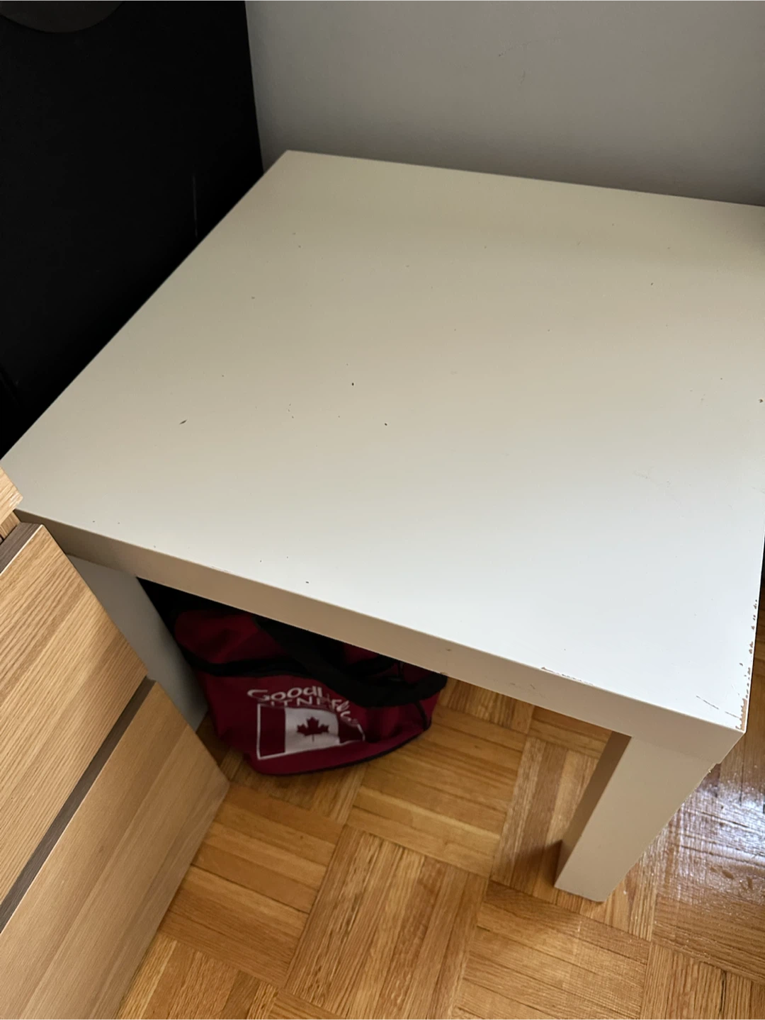 White IKEA Lack Side Table