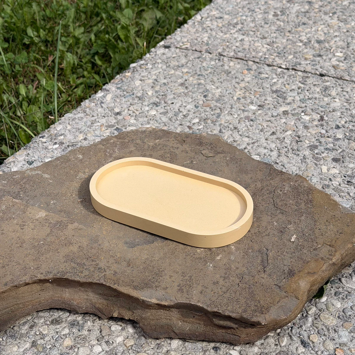 Latte Oval Concrete Tray 🏈