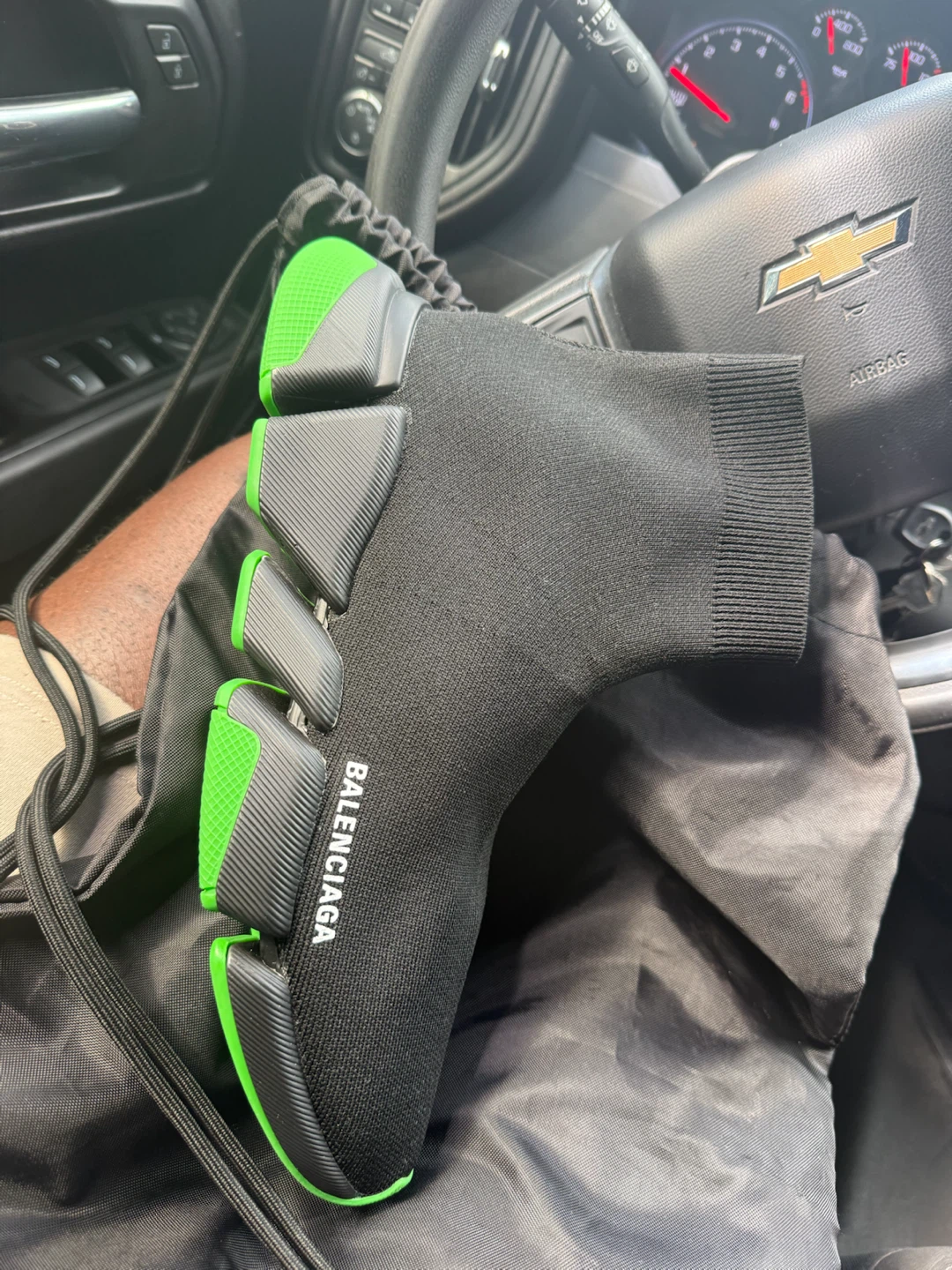 Balenciaga Speed 2.0 Sneakers Black/Green - photo 3