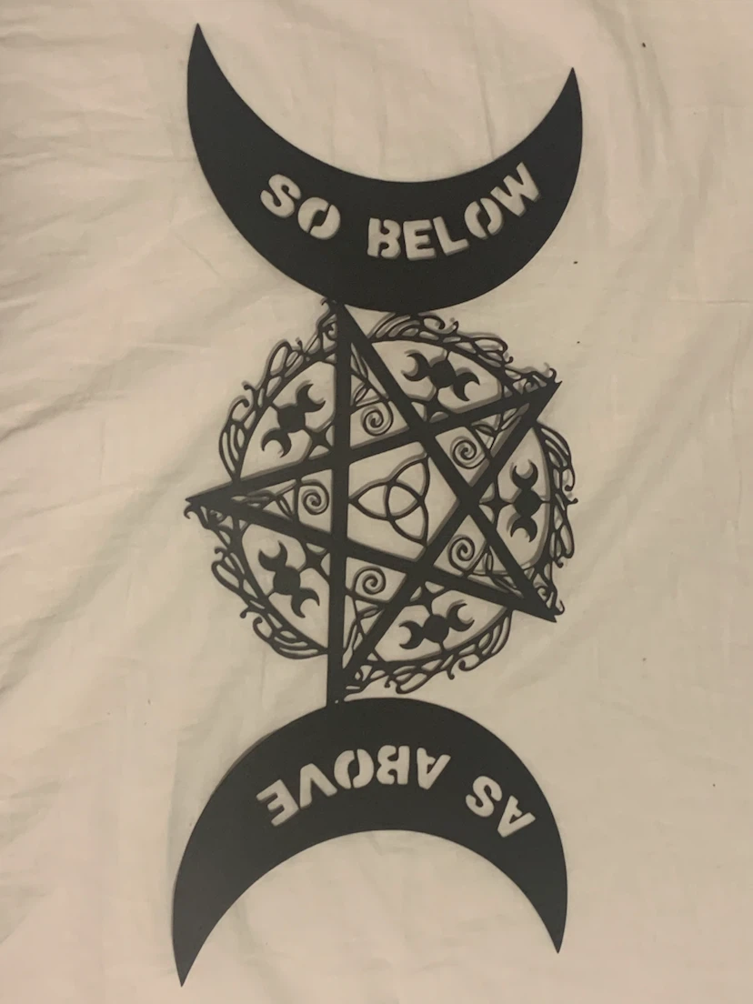 Pentagram and Moon design Metal Wall Art - photo 2