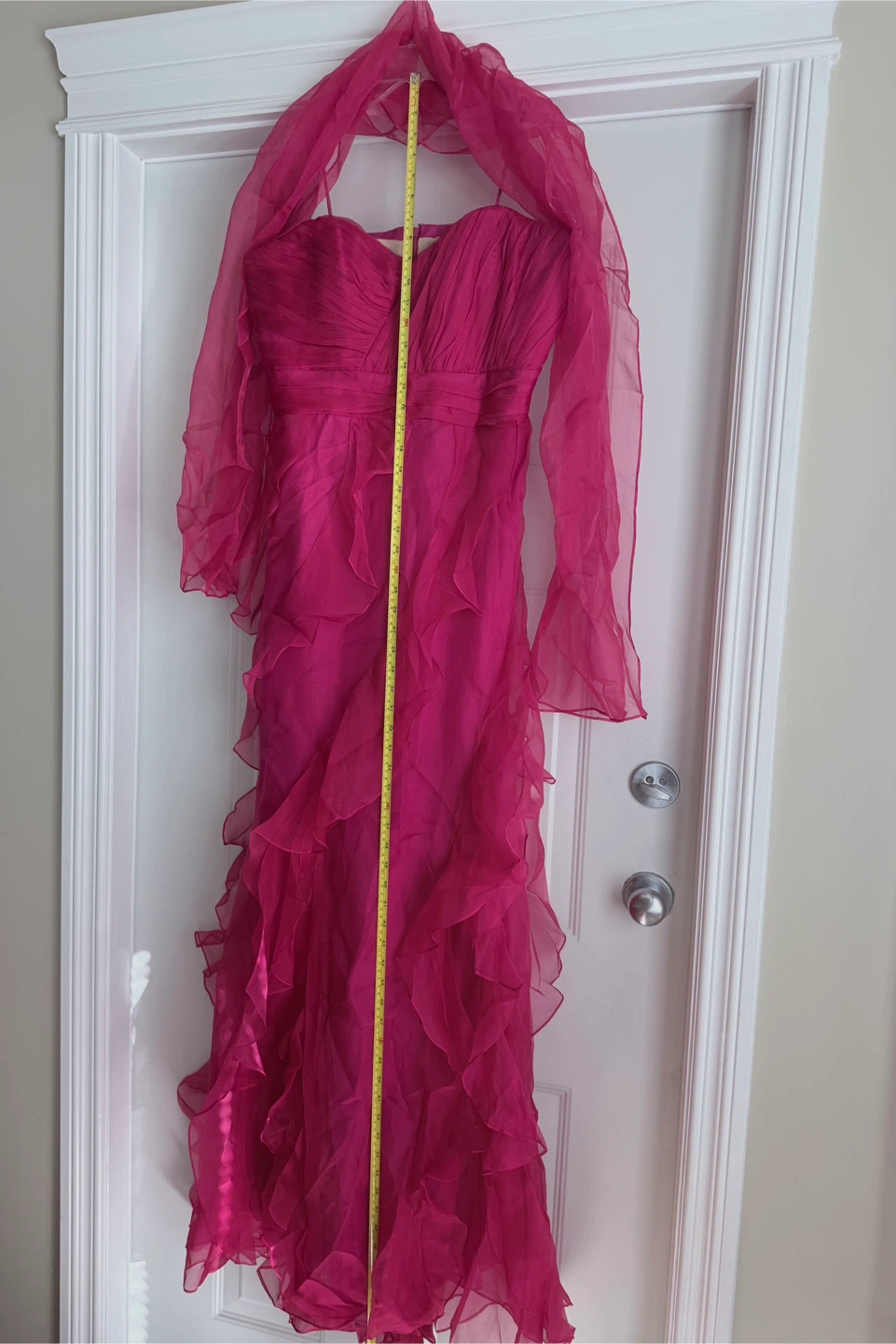 Fuchsia Ruffled Evening Gown - photo 2