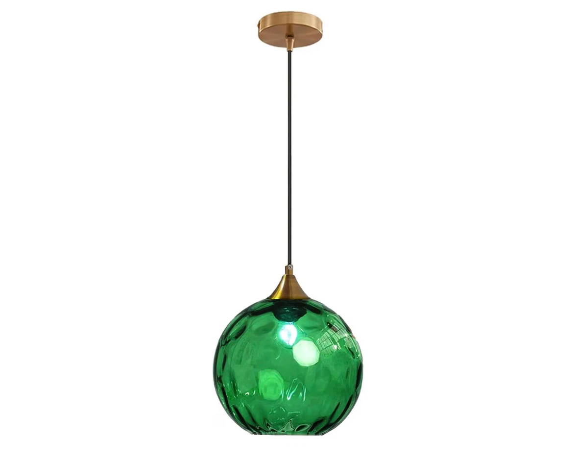 Dark Green Glass Pendant Light - photo 3