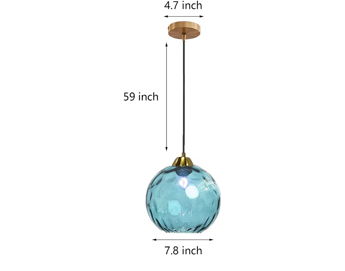 Dark Green Glass Pendant Light - photo 4