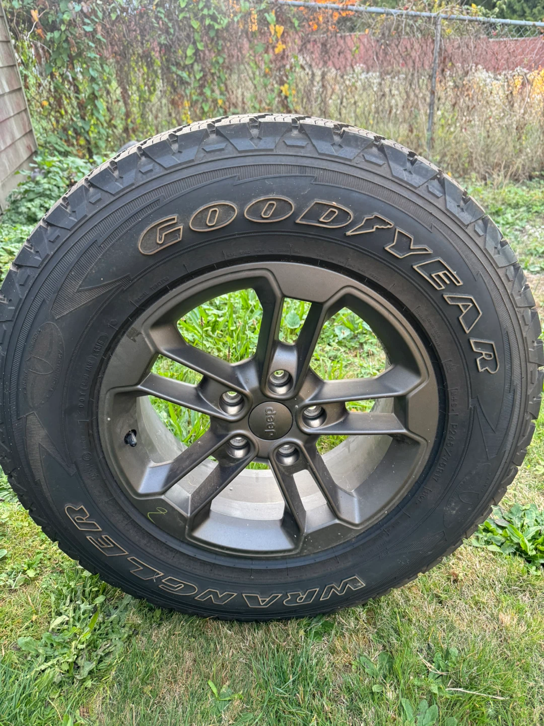 Goodyear Wrangler Tire on Jeep Rim