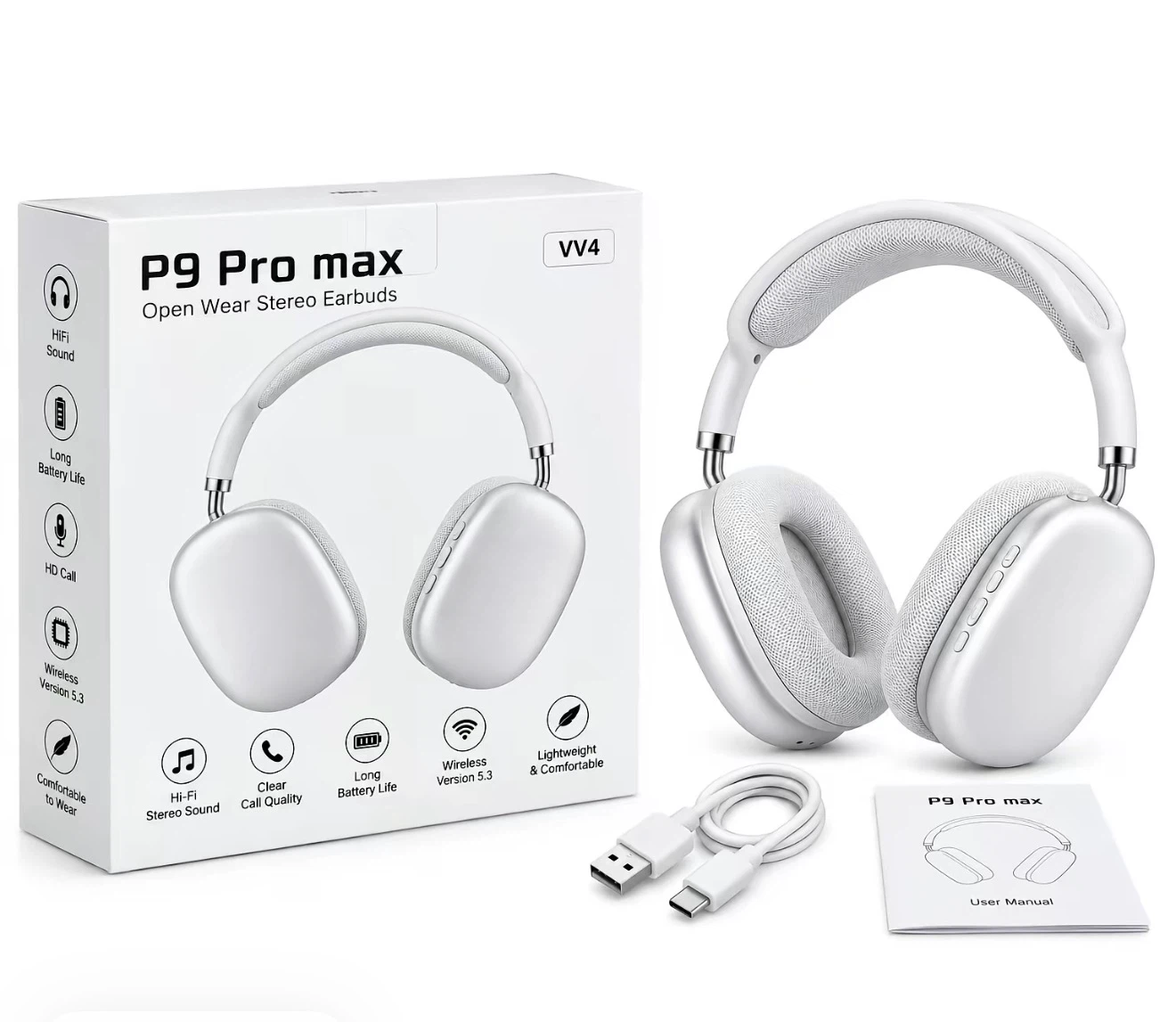 P9 Pro Max Wireless Stereo Headphones 🏈