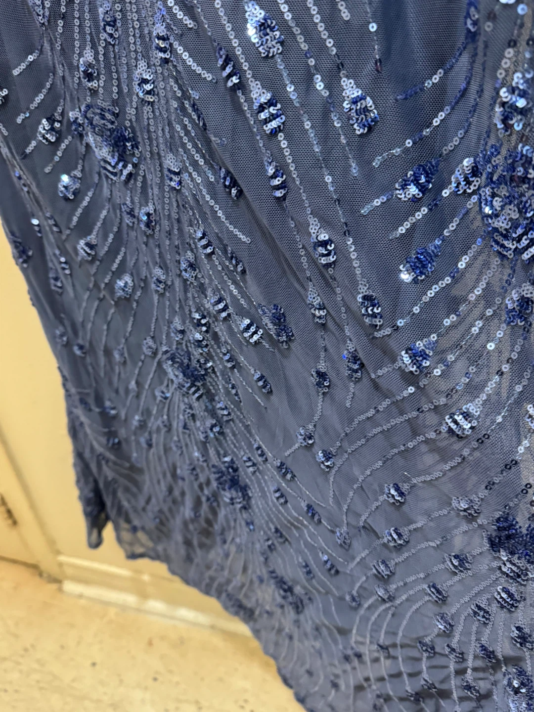 Xuibol Blue Sequin V-Neck Dress 🏈 - photo 4