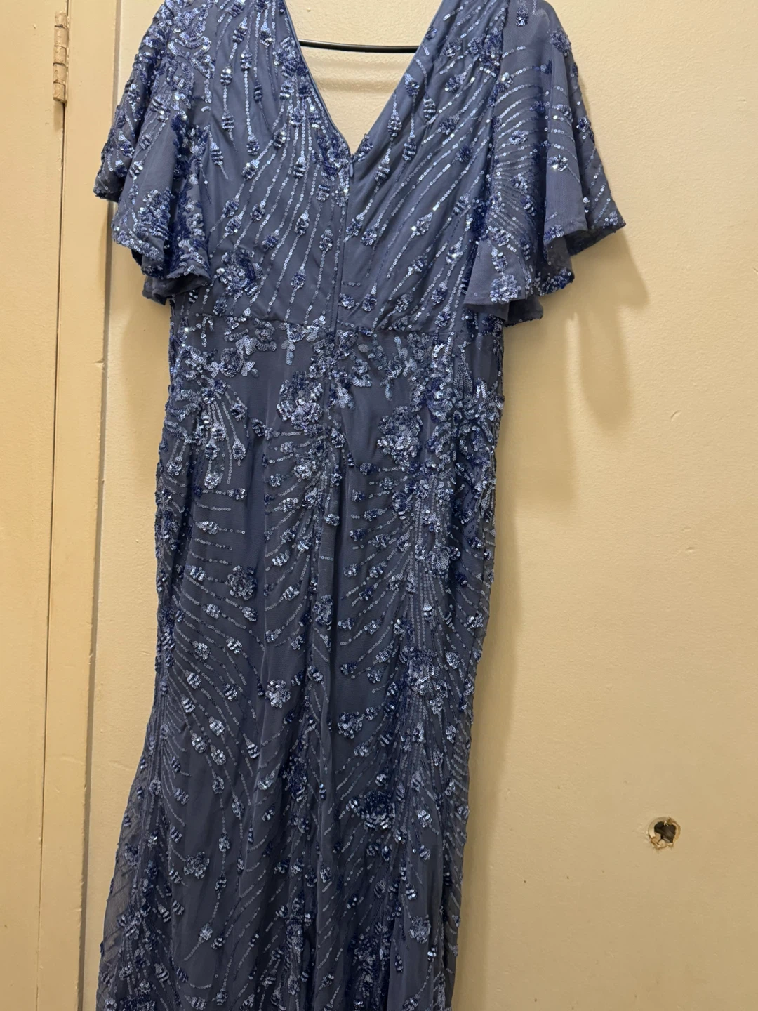Xuibol Blue Sequin V-Neck Dress 🏈 - photo 5