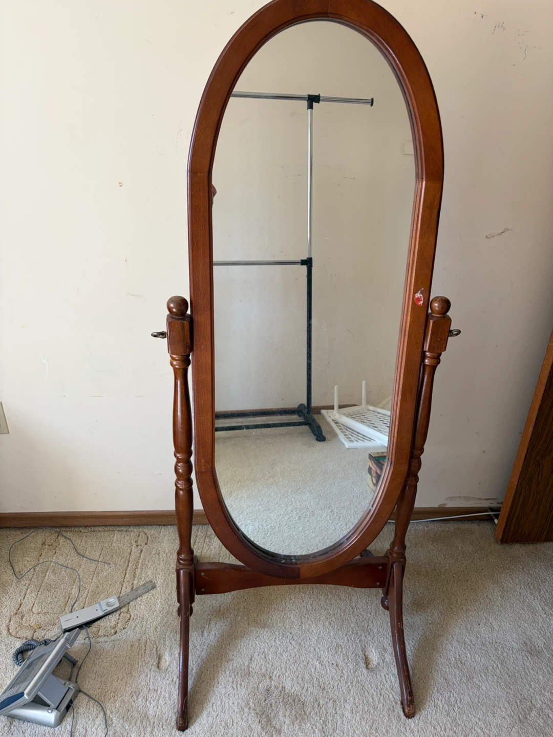 Oval Floor Standing Cheval Mirror