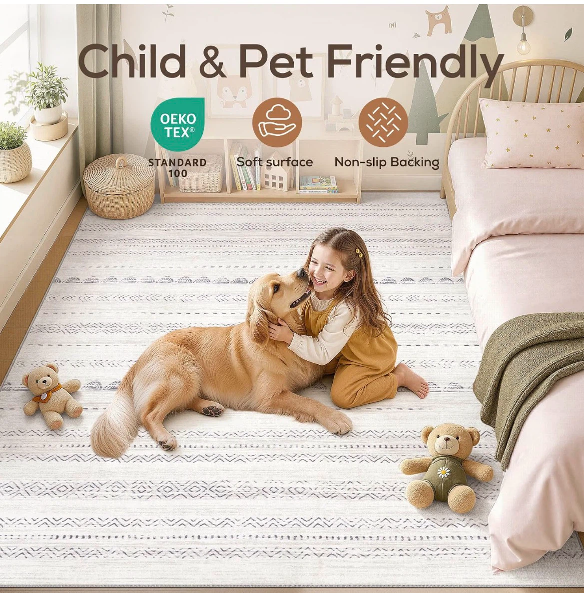 6x9 Area Rug - White and Grey Pattern - photo 4