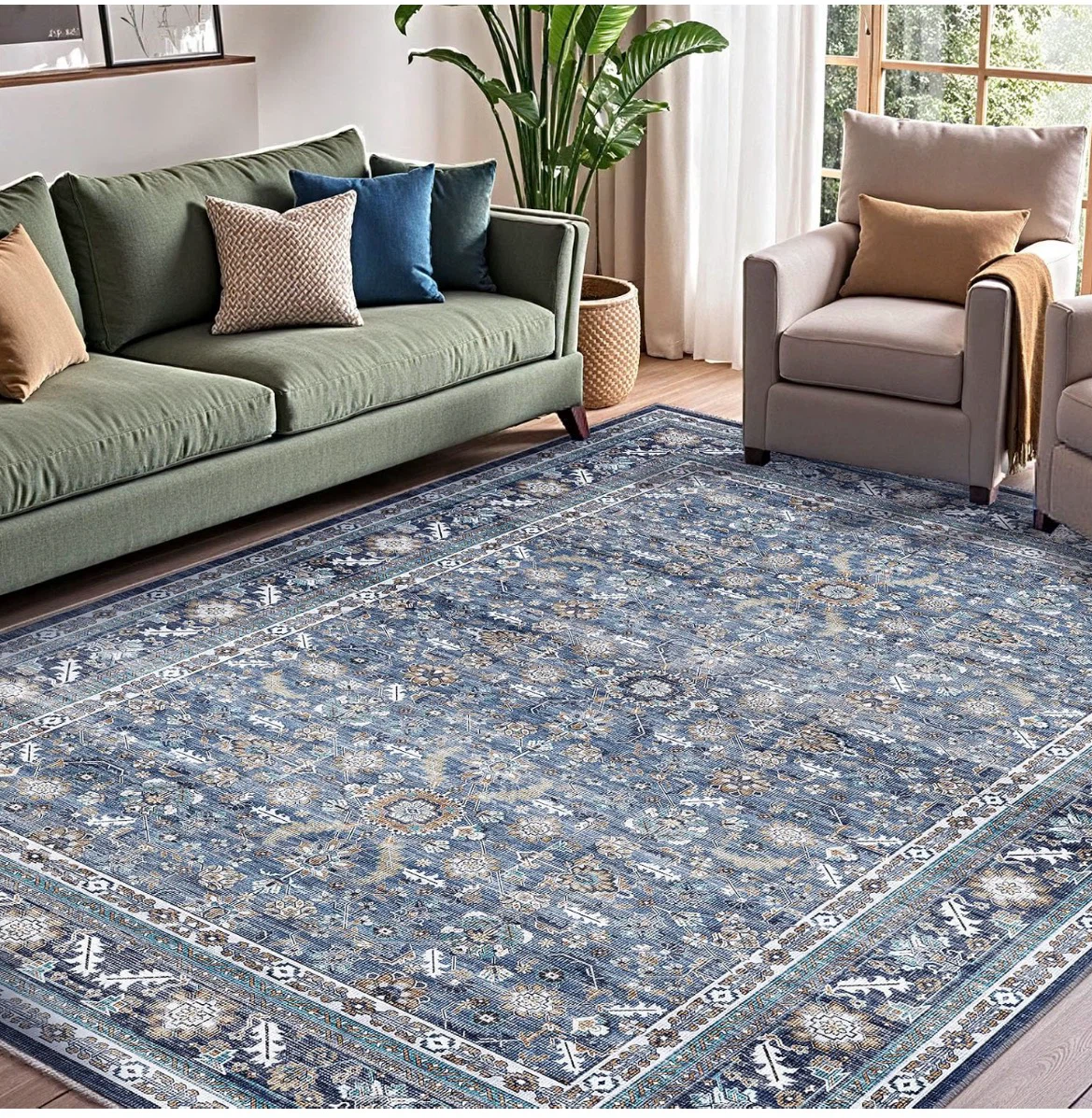 5x7 Feet Oppodream Vintage Style Area Rug