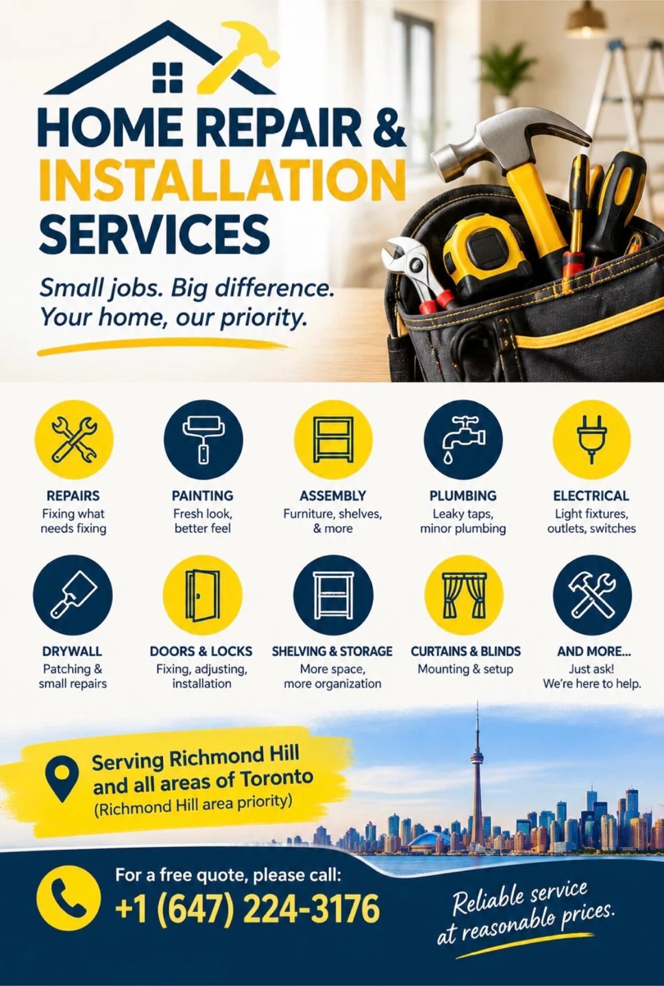 Small Repairs, Maintenance & Installation Services