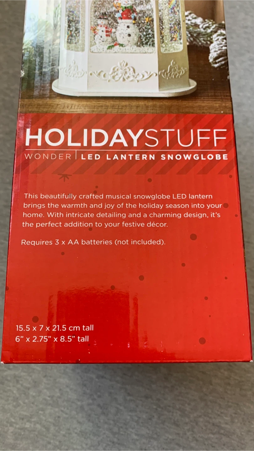 Kitchen Stuff Plus LED Lantern Snowglobe BNIB 🏈 - photo 3