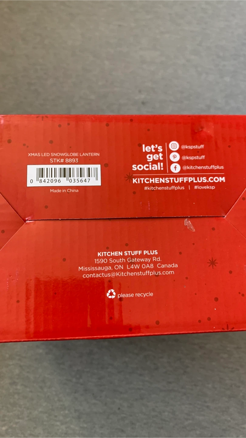Kitchen Stuff Plus LED Lantern Snowglobe BNIB 🏈 - photo 5