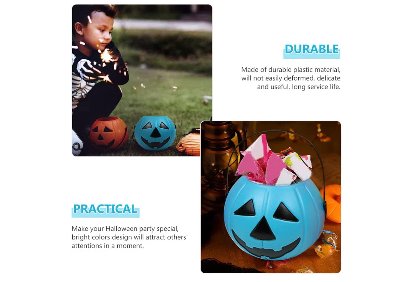 New Blue Halloween Pumpkin Candy Buckets - photo 5