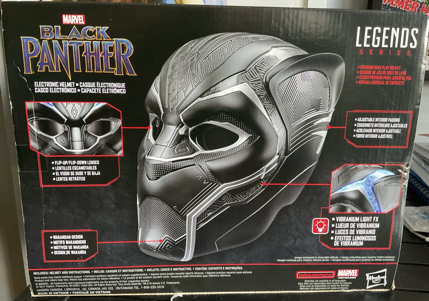 2018 Marvel Legends Black Panther Electronic Helmet - photo 3
