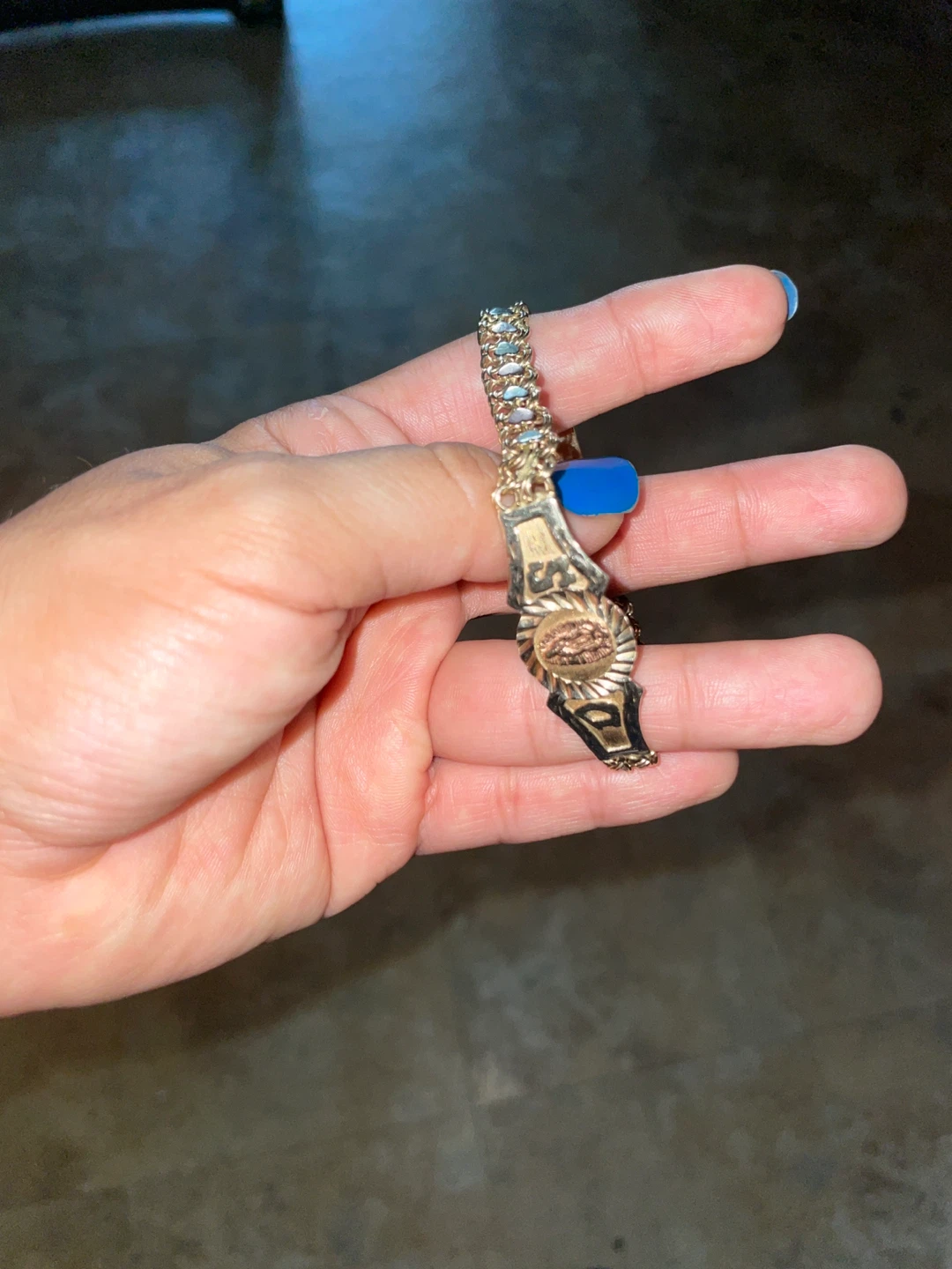 Religious Virgin Mary Two-Tone Bracelet - photo 3