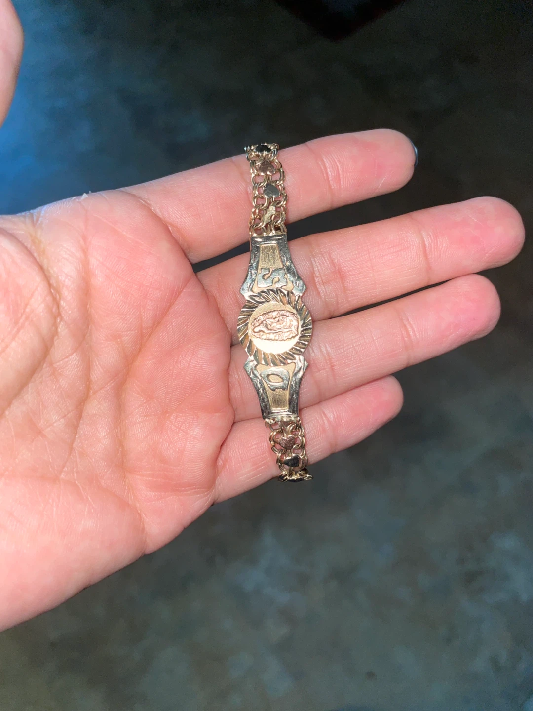 Religious Virgin Mary Two-Tone Bracelet - photo 4