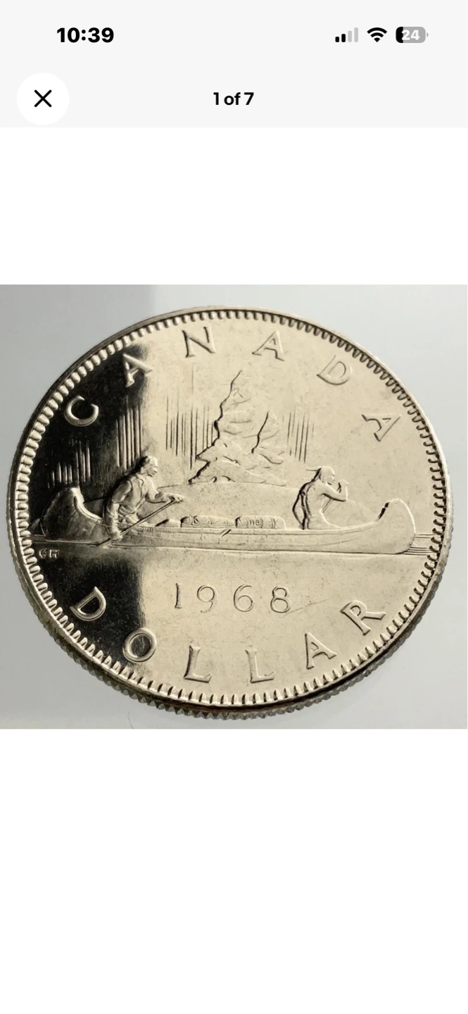 🏈 1968 Canadian Voyageur Dollar