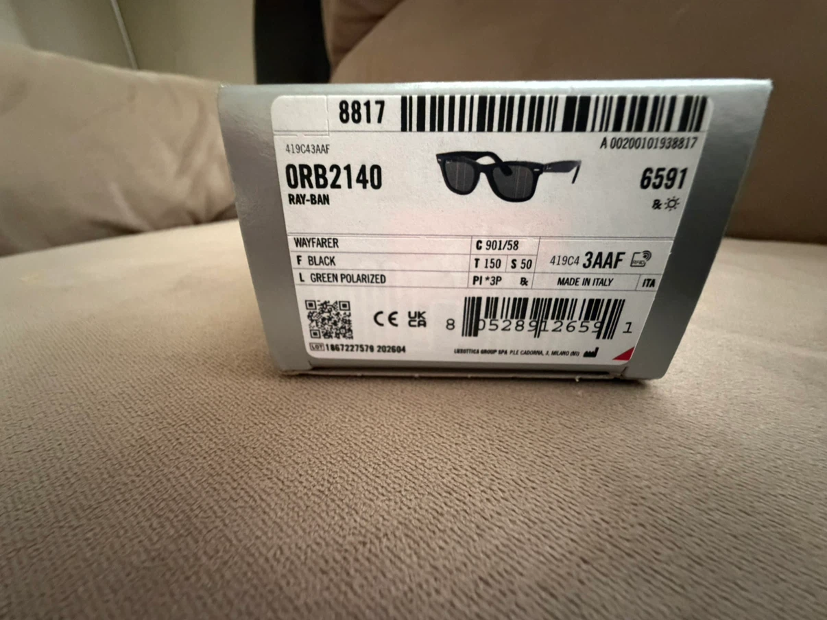 Ray-Ban Wayfarer Sunglasses ORB2140 Black - photo 2