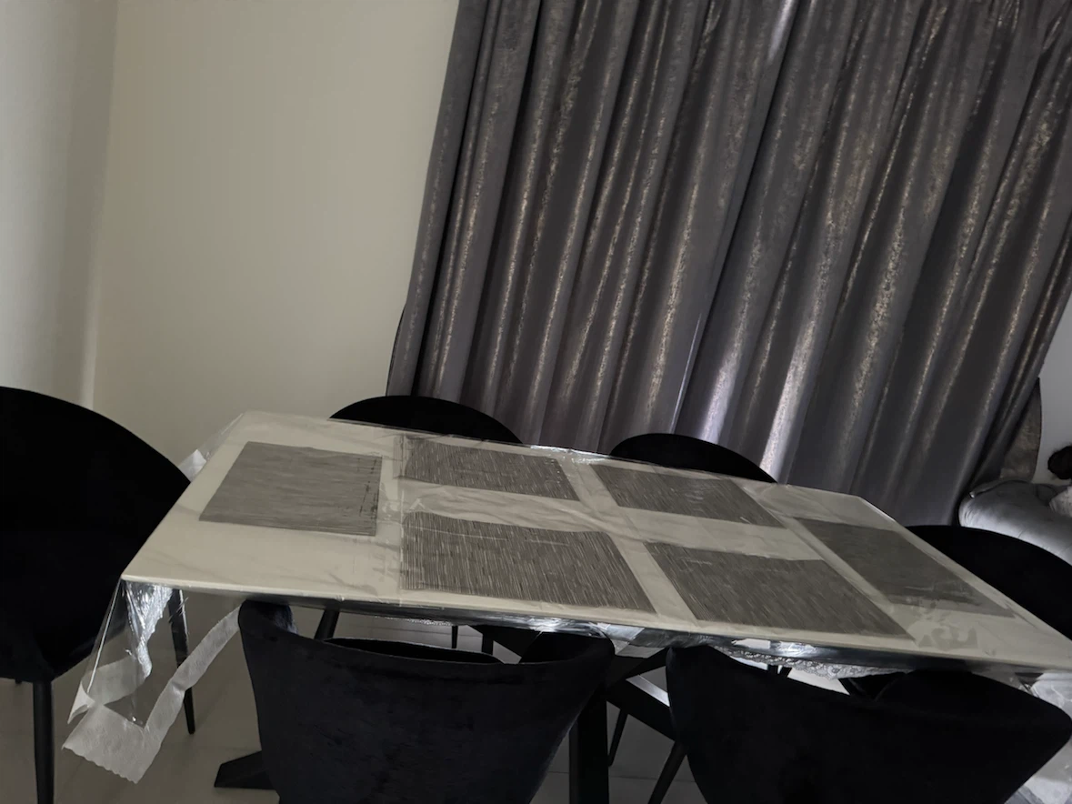 🏈 Set of 6 Grey PVC Placemats - photo 2