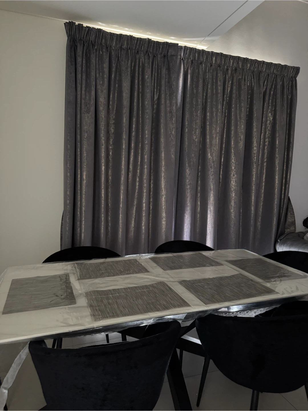 🏈 Set of 6 Grey PVC Placemats - photo 3