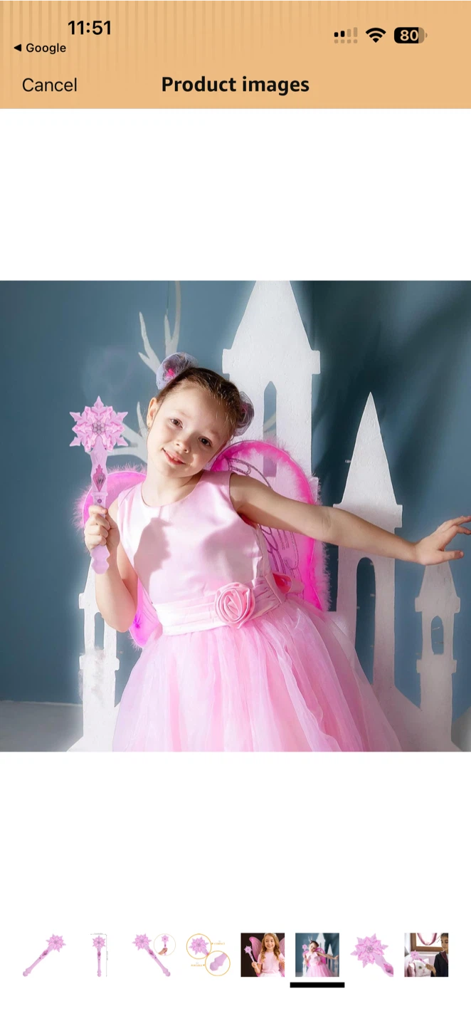 JOINPAYA Pink Snowflake Light-Up Wand - photo 2