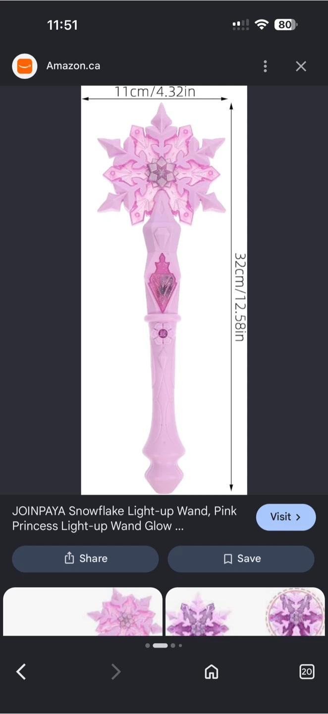 JOINPAYA Pink Snowflake Light-Up Wand - photo 5