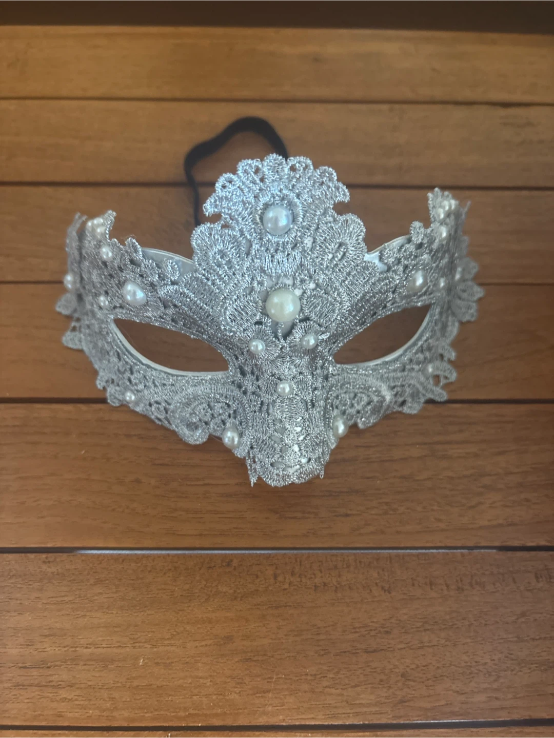 Silver Lace Masquerade Mask