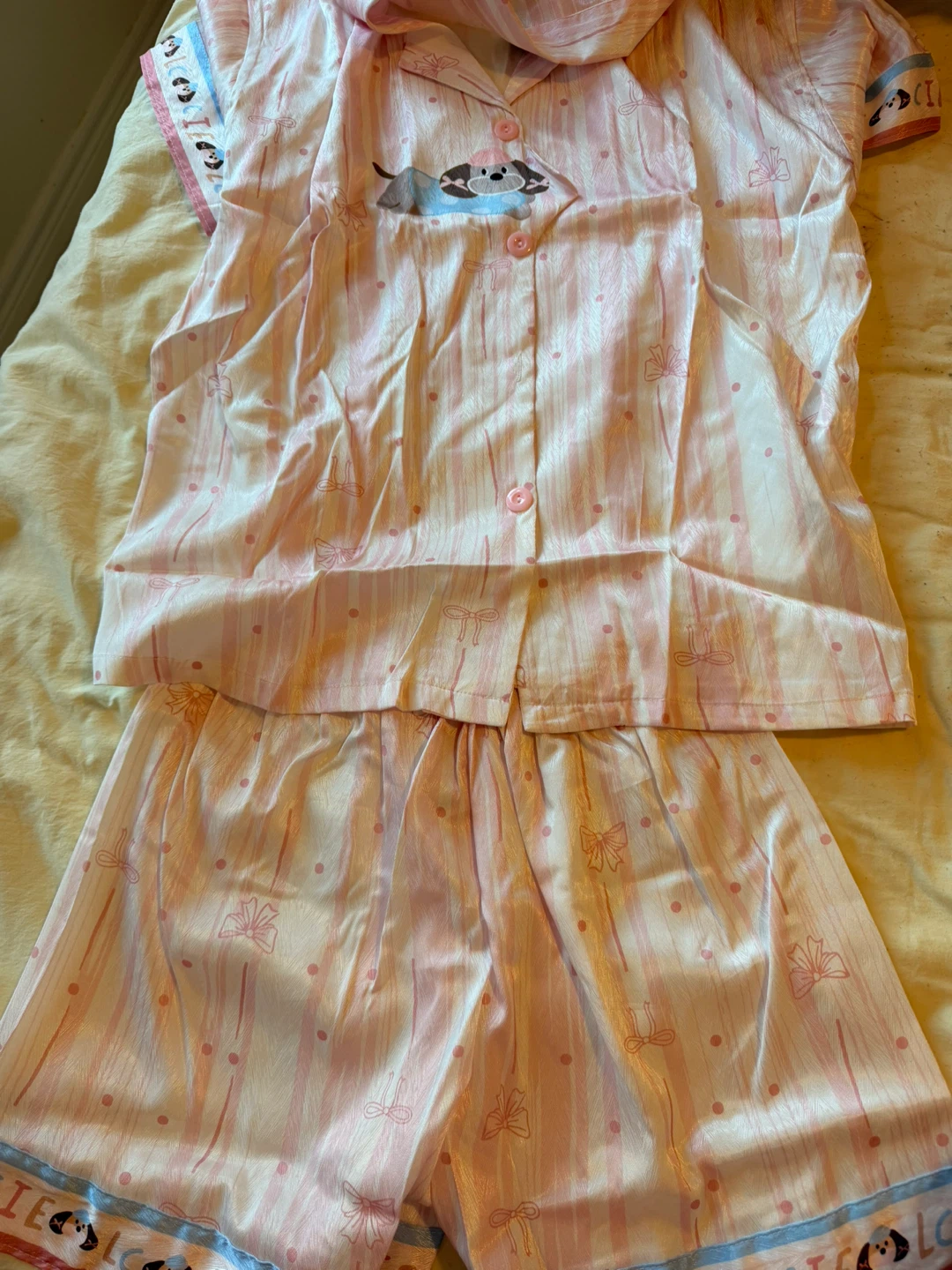 Pink Dachshund Print Pyjama Set 🏈