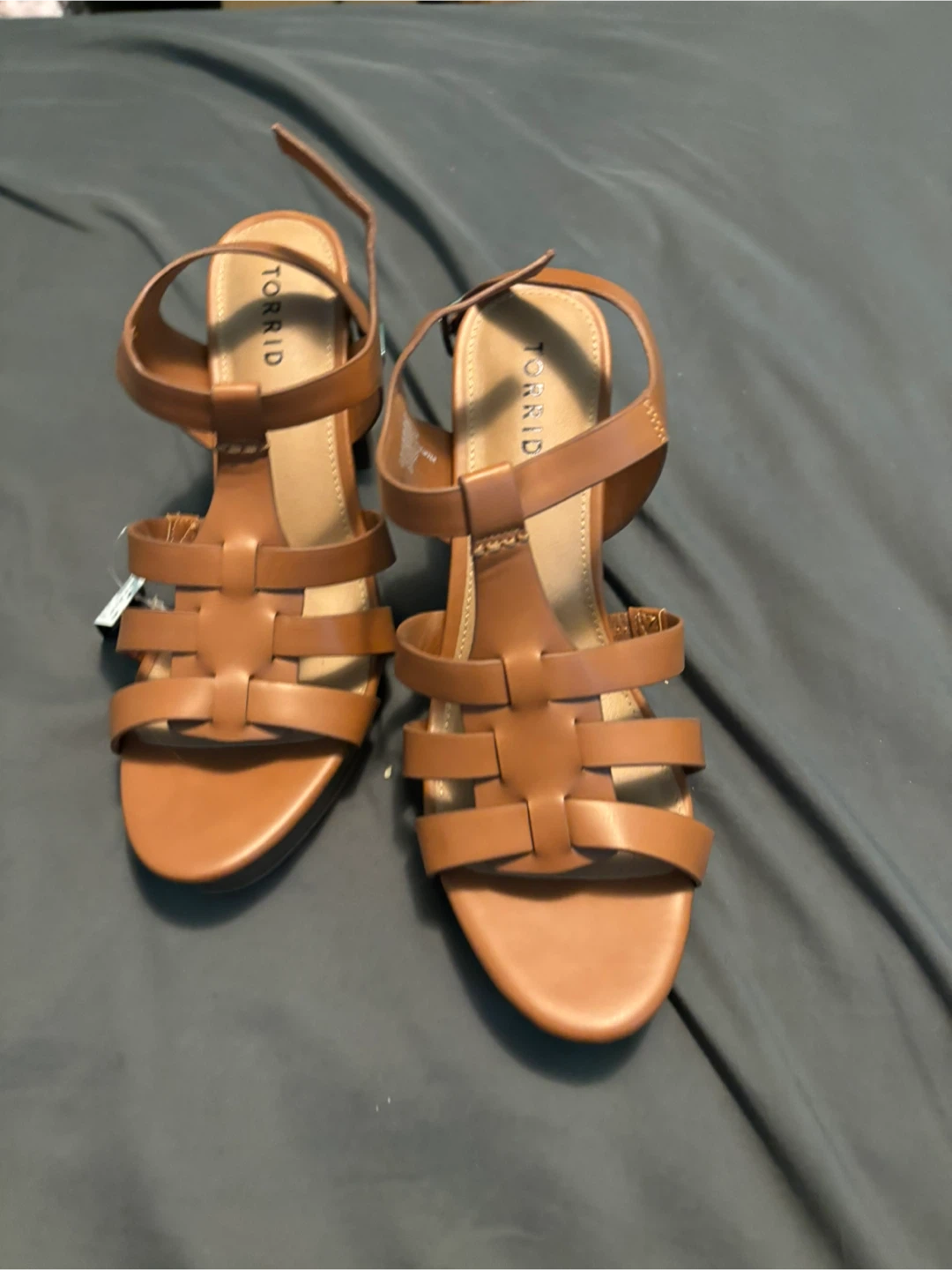 UNWORN Torrid Cognac Fisherman Block Heel Sandals