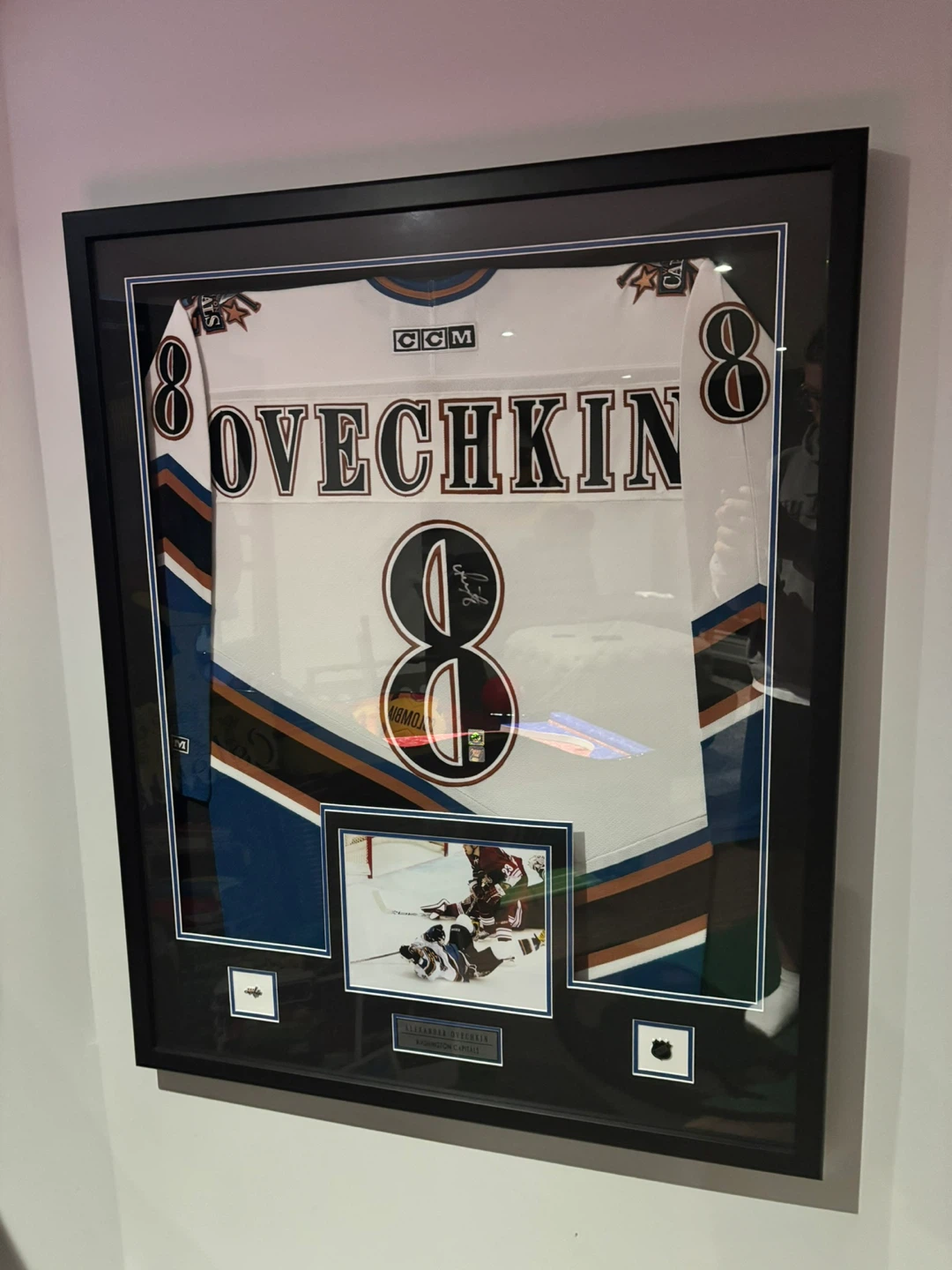 Framed Autographed Alex Ovechkin Jersey rookie year 🏈
