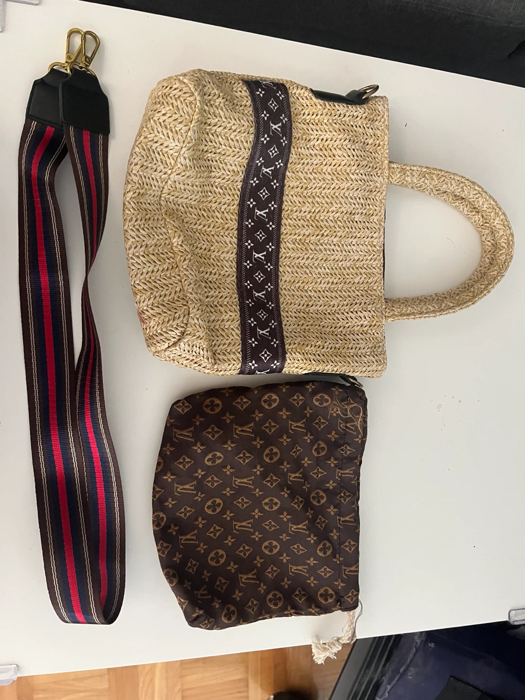 Louis Vuitton Straw Tote Bag