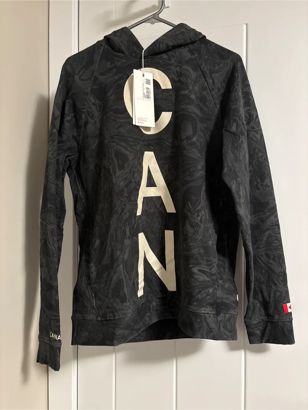 New Lululemon City Sweat Pullover Hoodie Black Marble Size L