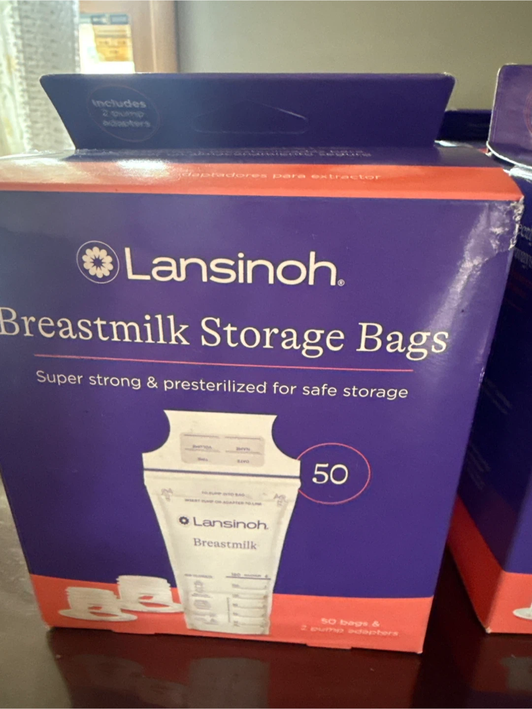5 boxes Lansinoh Breastmilk Storage Bags 50 Count