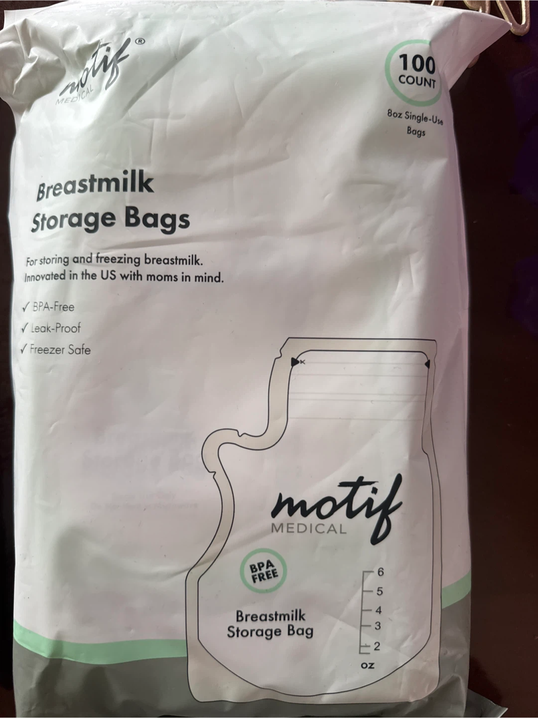 3 bags Motif Medical Breastmilk Storage Bags 100 Count