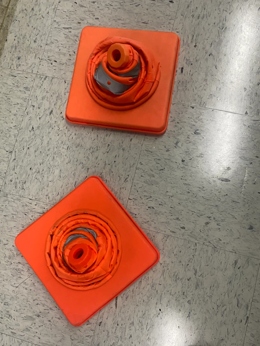 Two Collapsible Orange Traffic Cones - photo 2