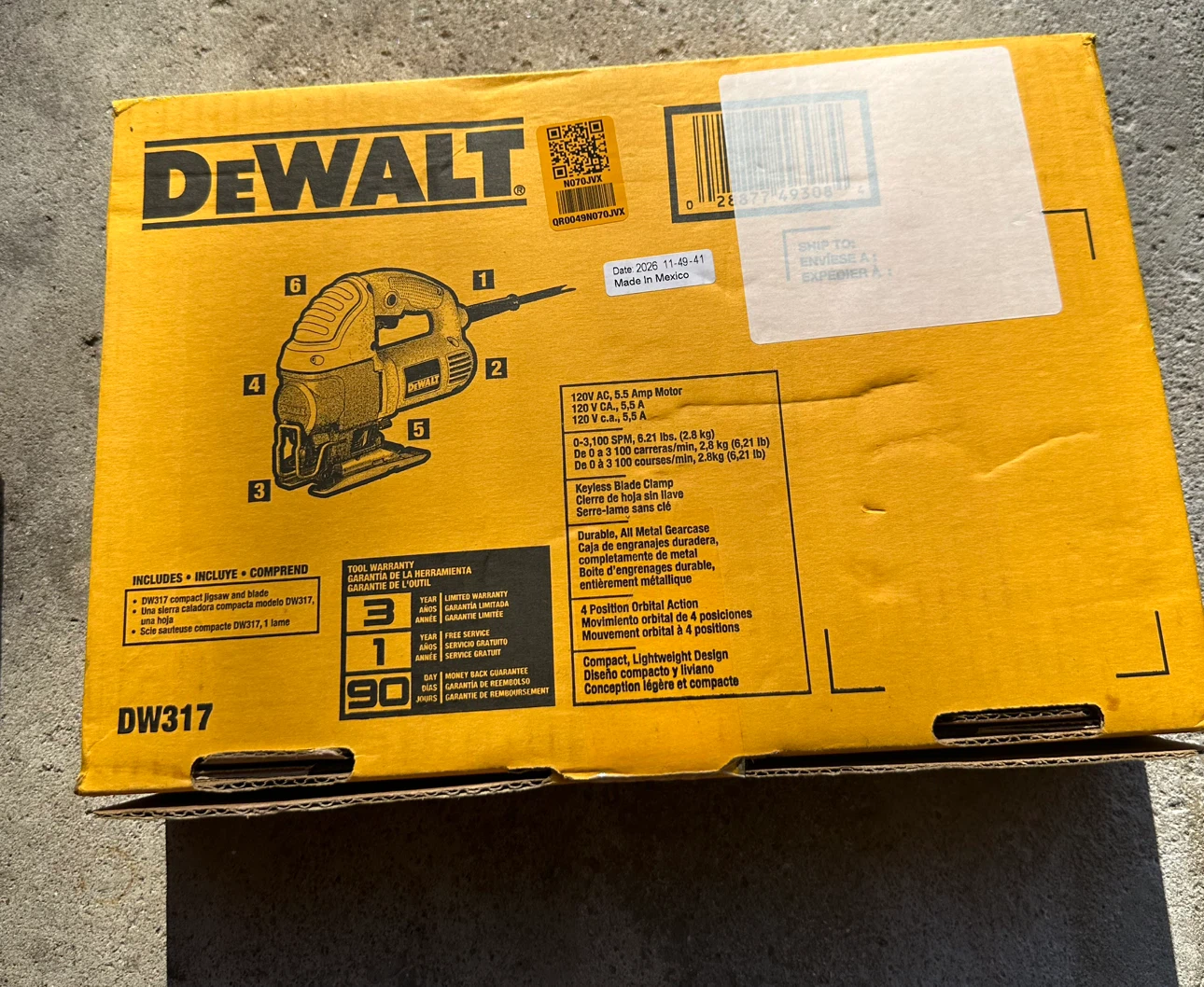 DEWALT DW317 Heavy Duty Compact Jig Saw - photo 3