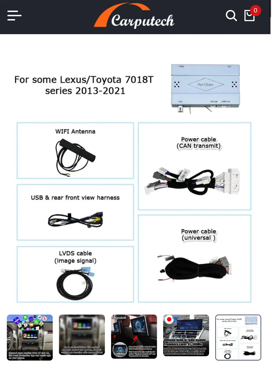 Carputech Wireless CarPlay & Android Auto for Lexus GX460 - photo 2