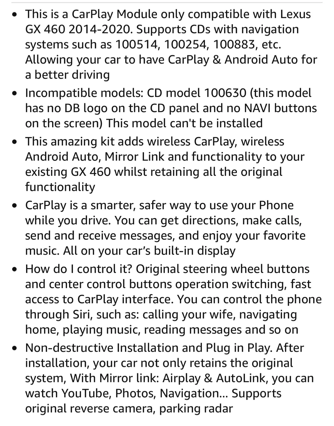 Carputech Wireless CarPlay & Android Auto for Lexus GX460 - photo 3
