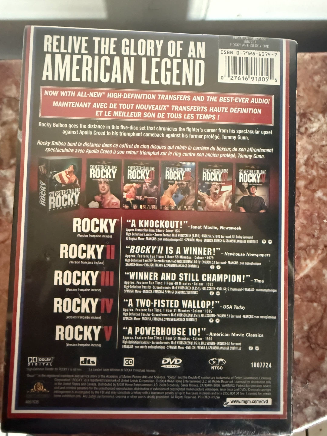 BRAND NEW SEALED Rocky Anthology - photo 2