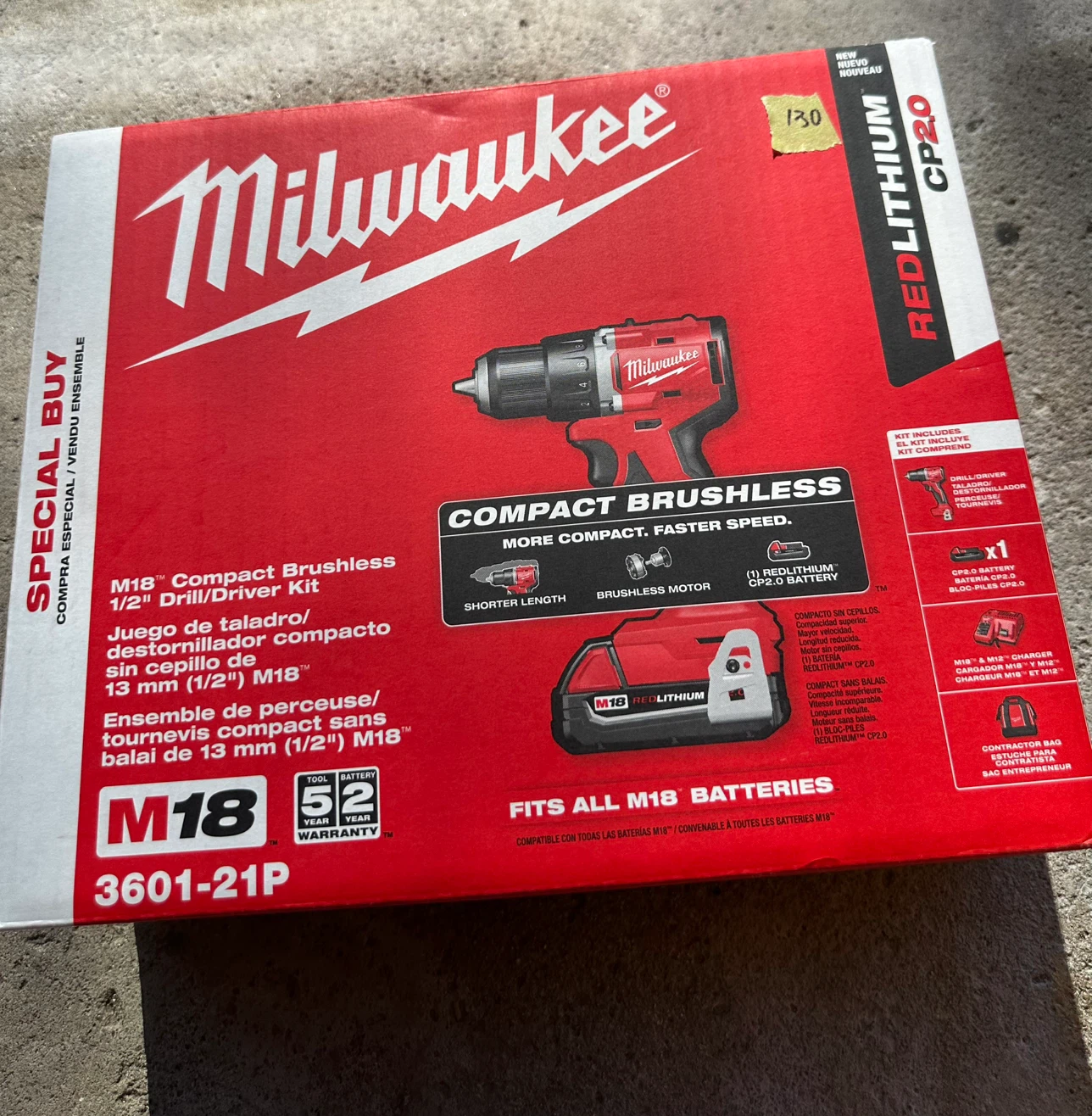 Milwaukee M18 Compact Brushless 1/2-inch Drill/Driver Kit
