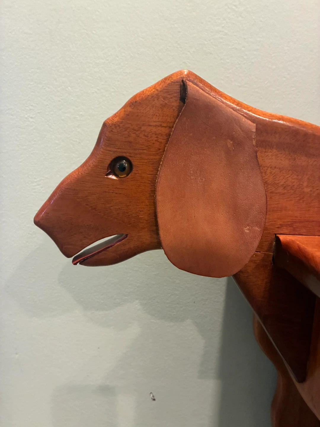 Vintage 1989 Handmade Wooden Dog Bench Signed Stephen 9/89 - photo 2