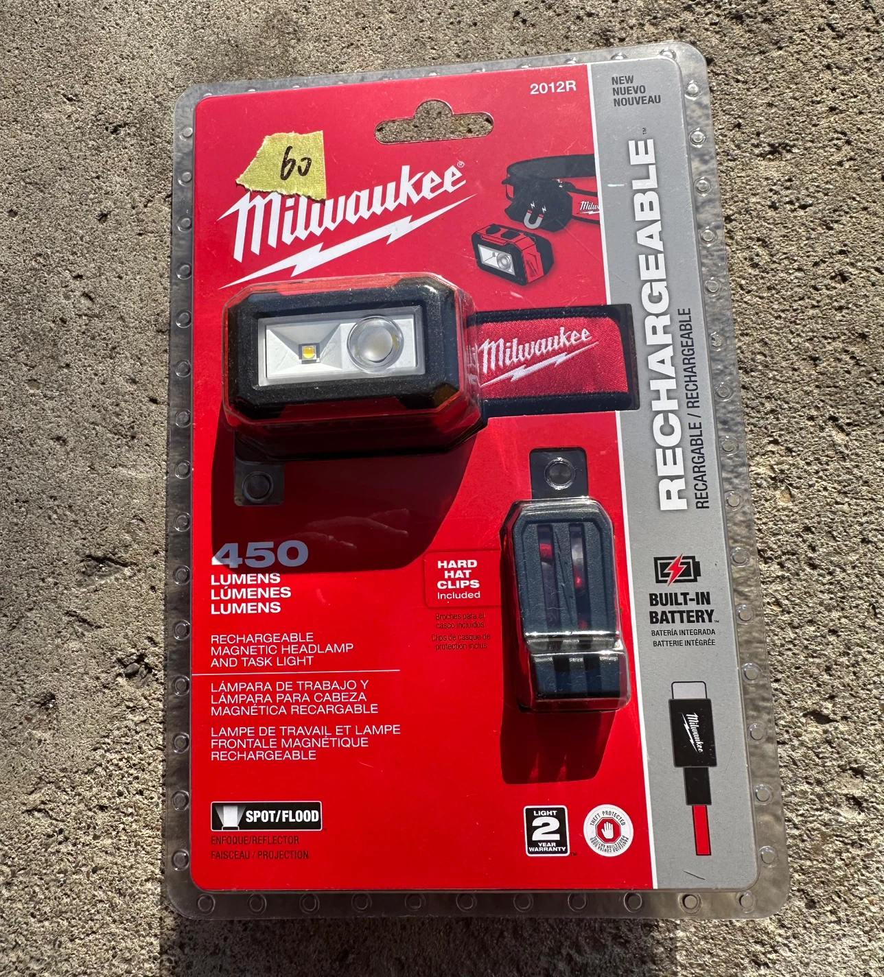 Milwaukee 450L Rechargeable Magnetic Headlamp 2012R