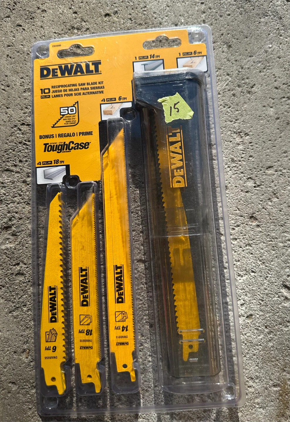 DEWALT 10-Piece Reciprocating Saw Blade Kit