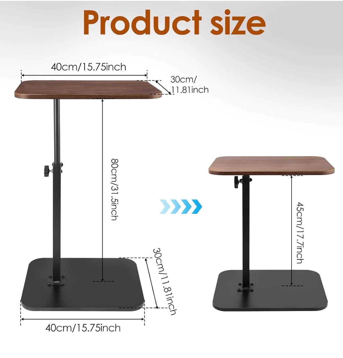 Adjustable Height Side Table - photo 4