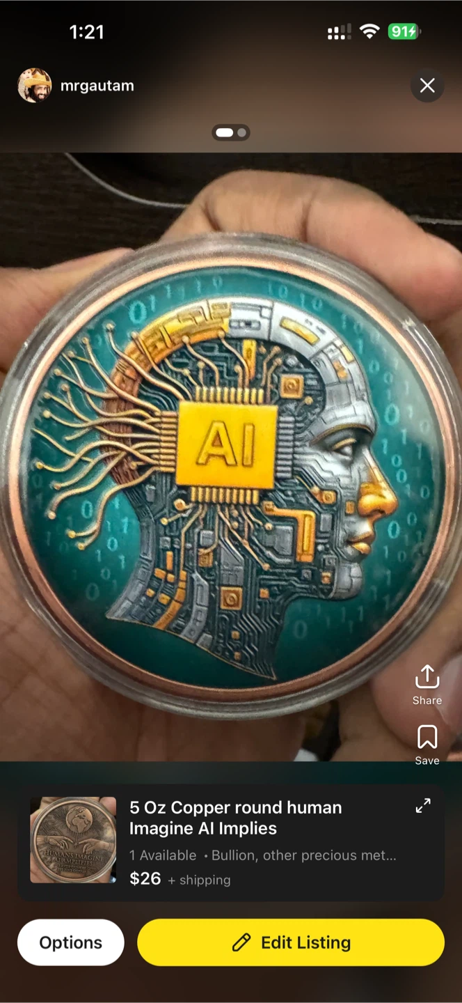 5 Oz copper round 🏈